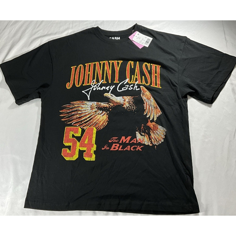 Johnny Cash Black Shirt Ring Of Fire The Man In Black Men's XXS
